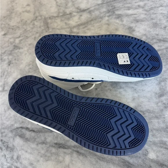 Jaclar White and Navy Blue High-Top Sky-Top Sneakers Brand New